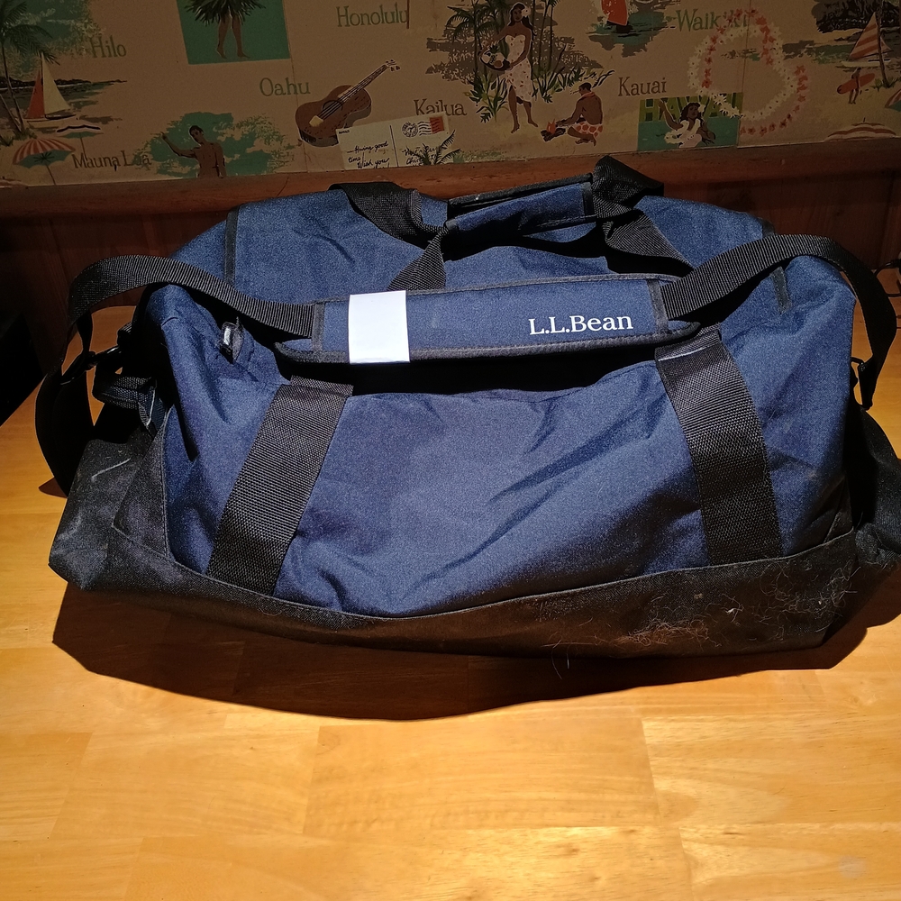 L.L. Bean Large Dark Blue and Black Duffel Bag